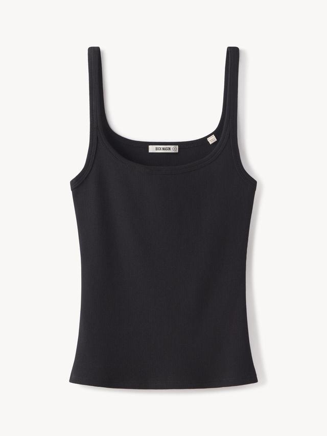 Black Surplus Rib Scoop Neck Tank Product Image