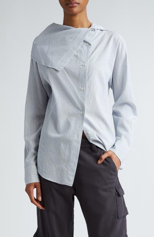 Acne Studios Saith Stripe Asymmetric Button-Up Shirt Product Image