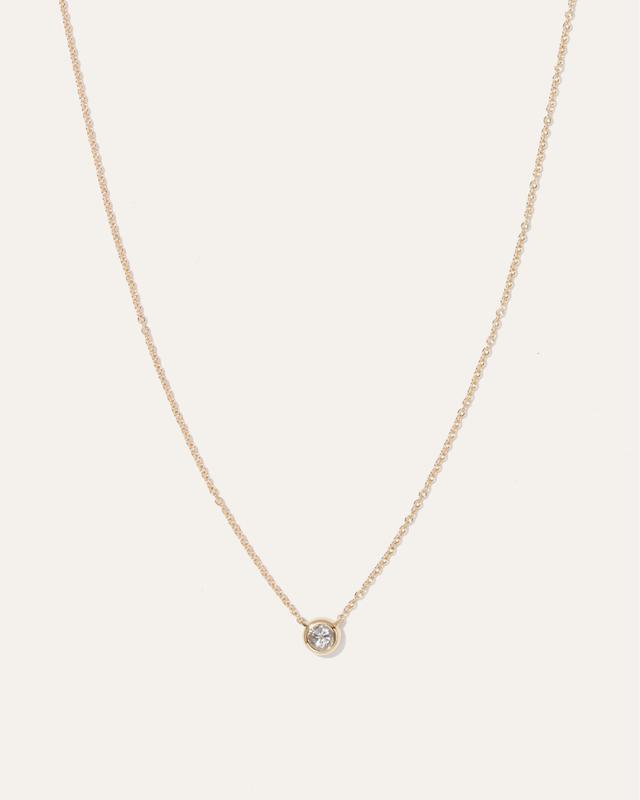 14K Gold Diamond Bezel Necklace | Quince Product Image