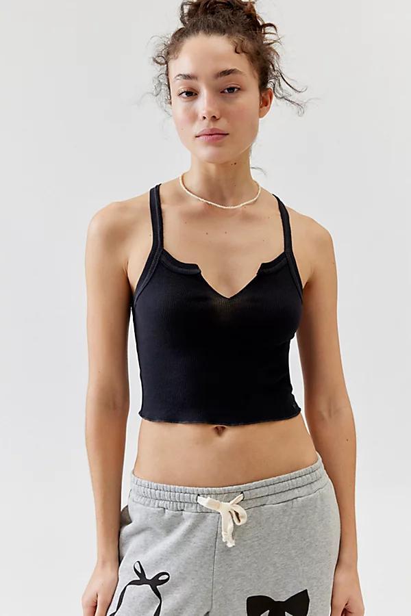 Out From Under Notched Cropped Tank Top Womens at Urban Outfitters product image