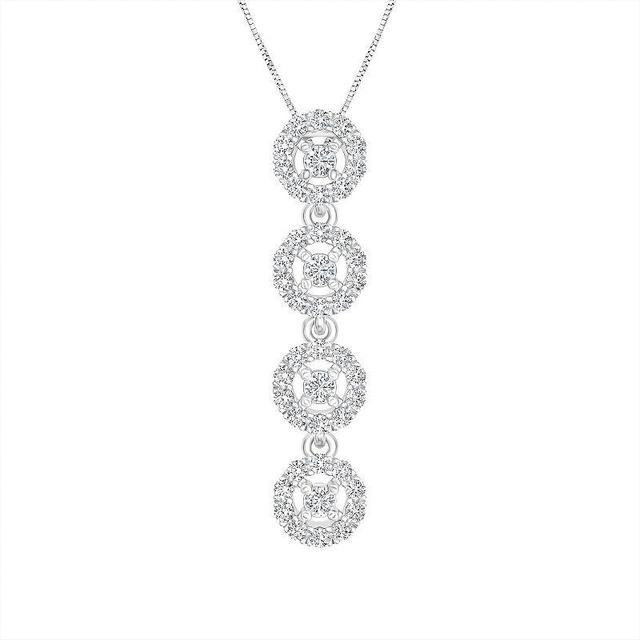 1/3 Carat T.W. Diamond 10k White Gold Pendant Necklace, Womens Product Image