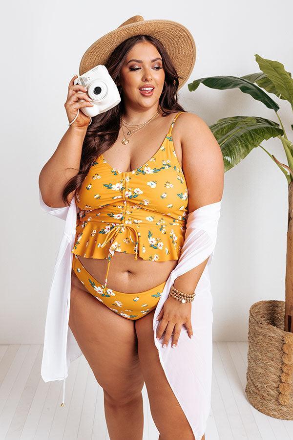 Secret Beach Floral Tankini in Marigold Curves Product Image