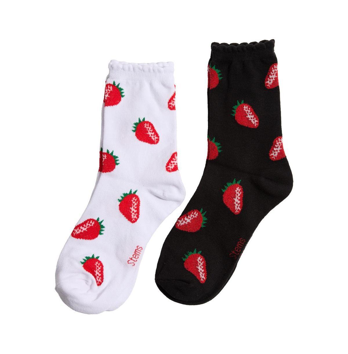 Women's Two Pack of Strawberry Crew Socks Product Image