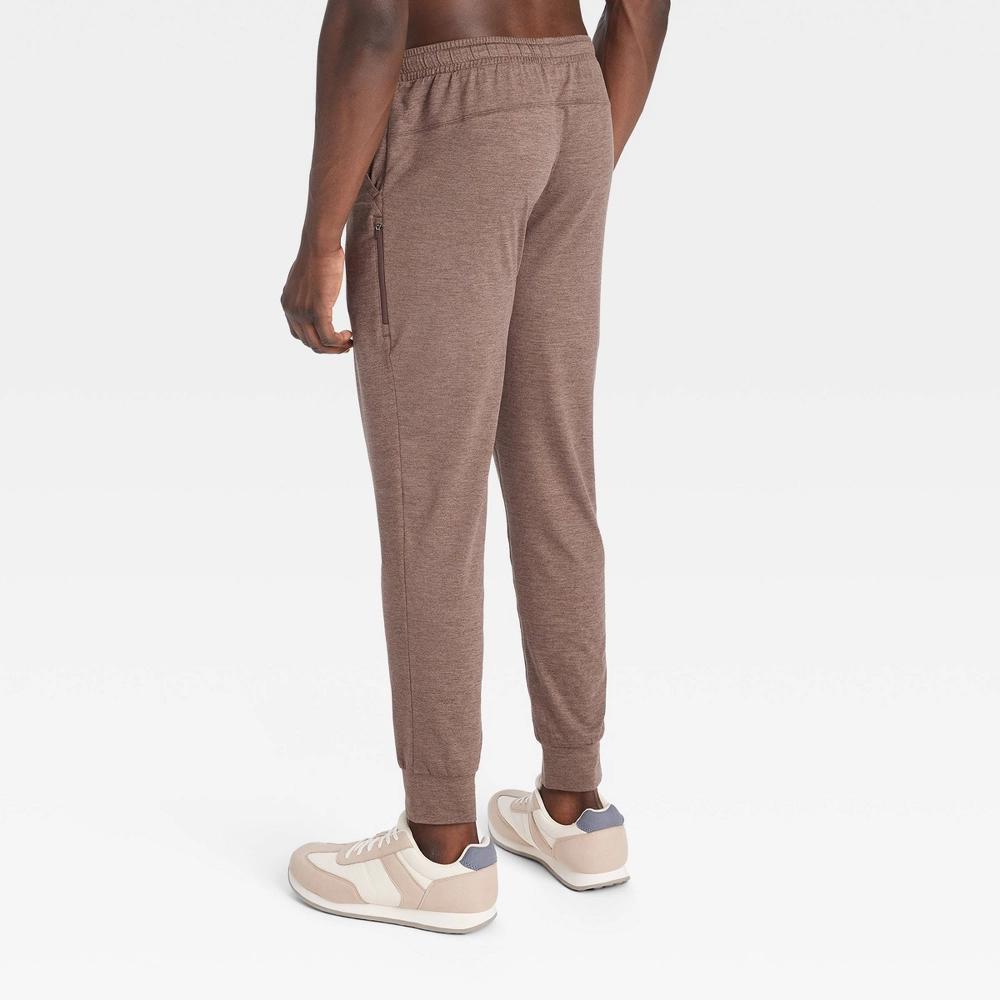 Mens Soft Stretch Jogger Pants - All In Motion Ceramic Brown L Product Image