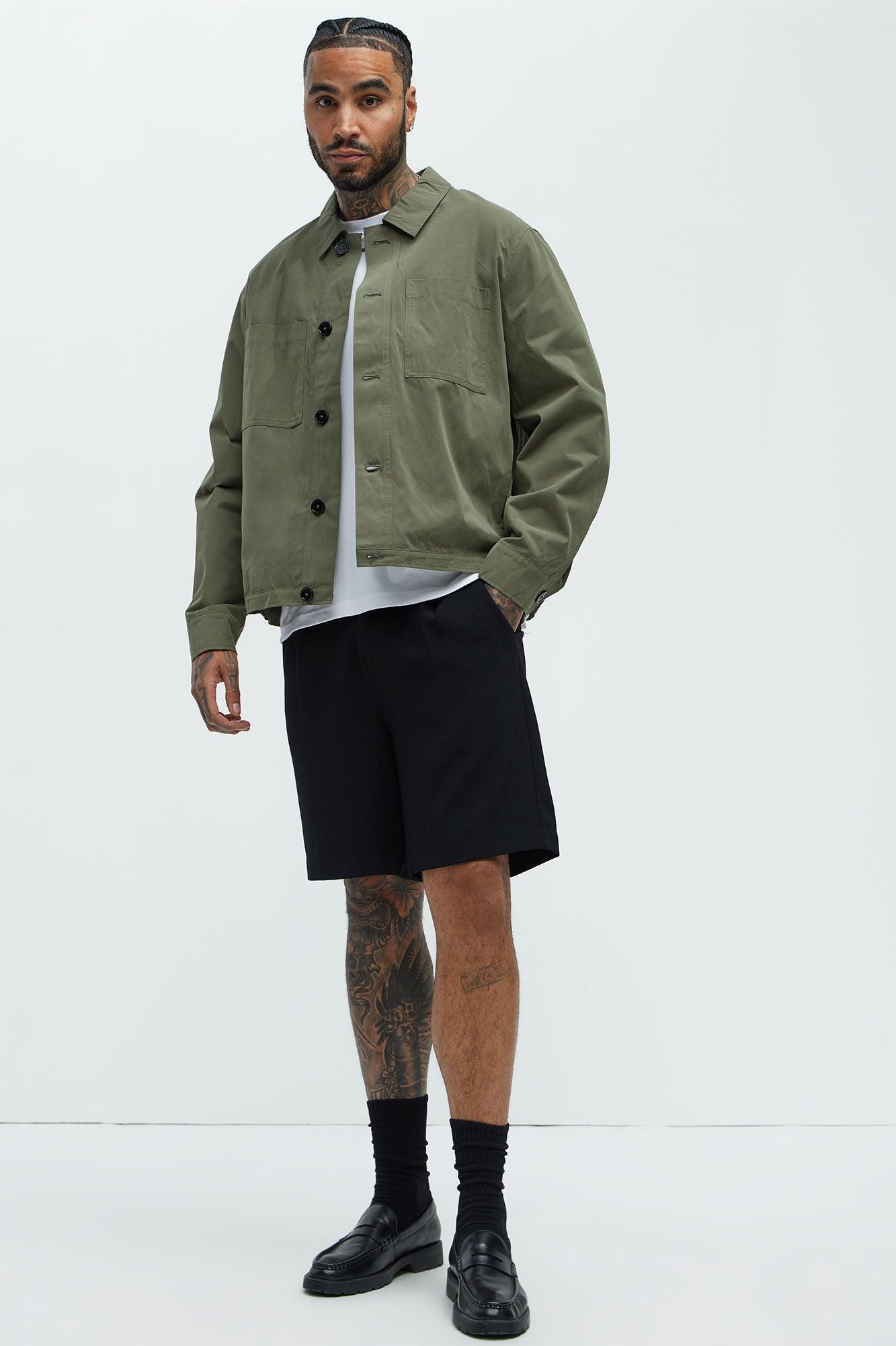 Don't Start Work Jacket - Olive Product Image