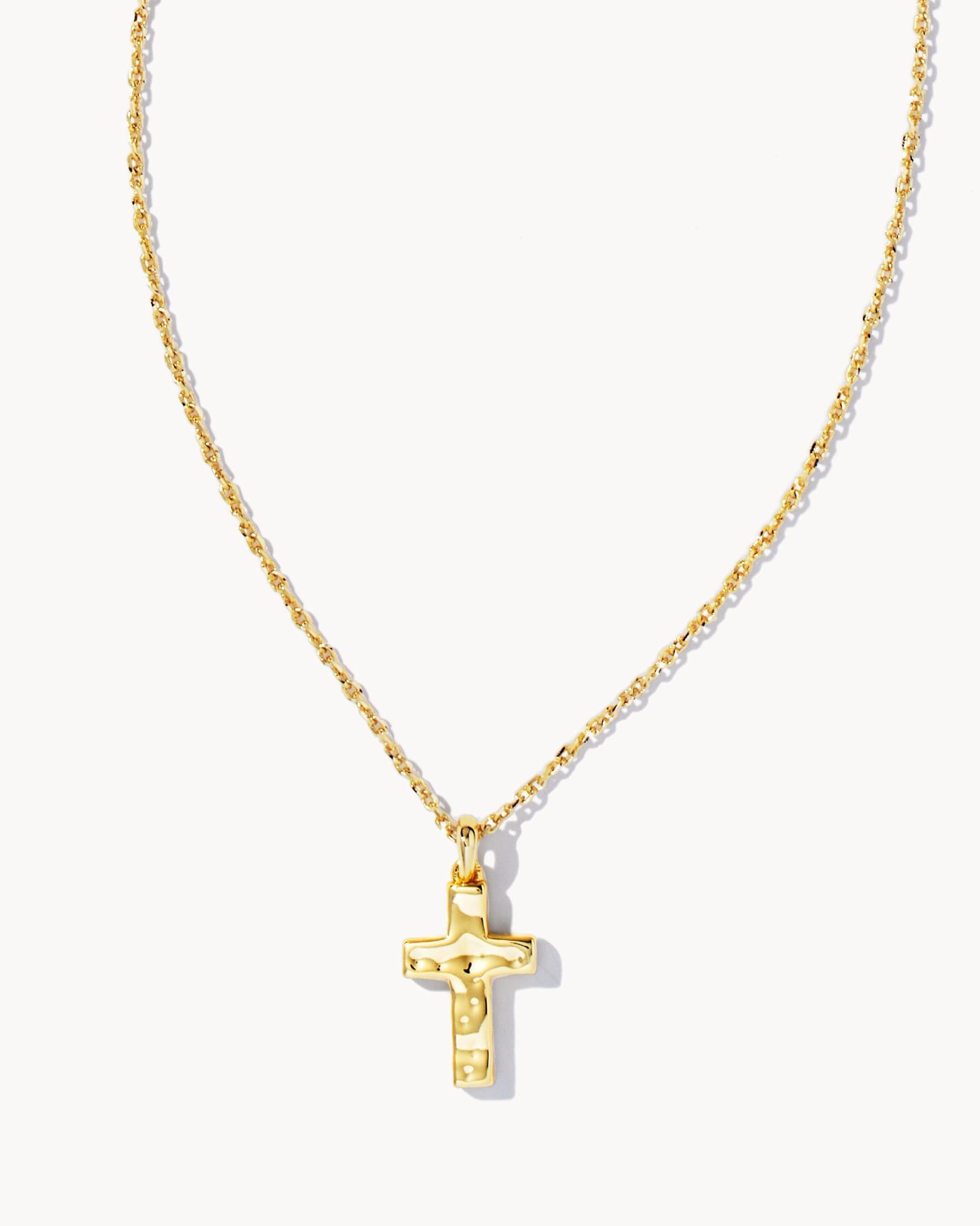 Kendra Scott Cross Pendant Necklace in 14K Gold Pated, 19 Product Image