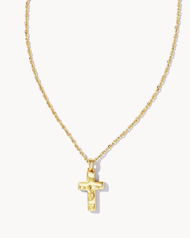 Kendra Scott Cross Pendant Necklace in 14K Gold Pated, 19 Product Image