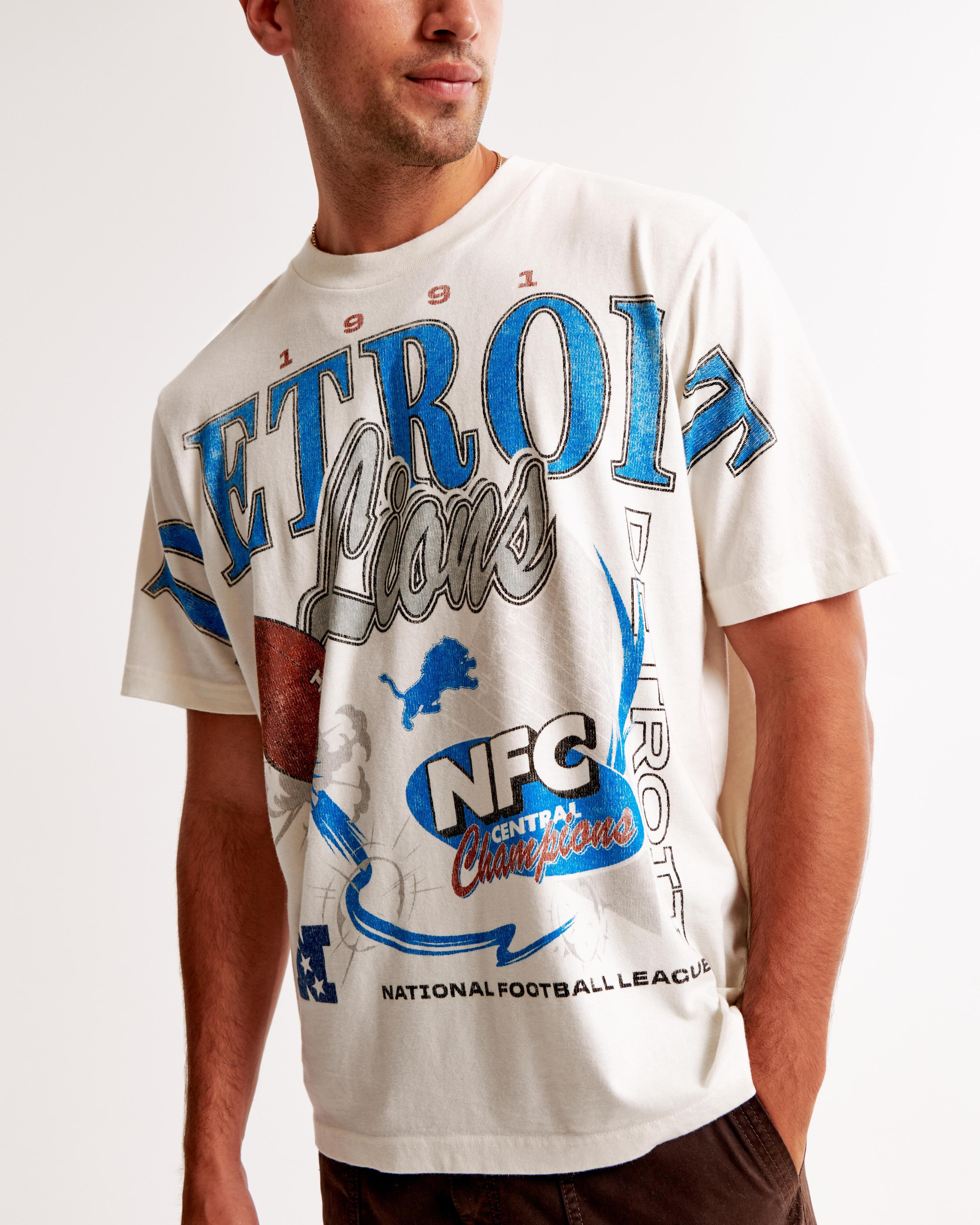 Detroit Lions Vintage-Inspired Graphic Tee Product Image