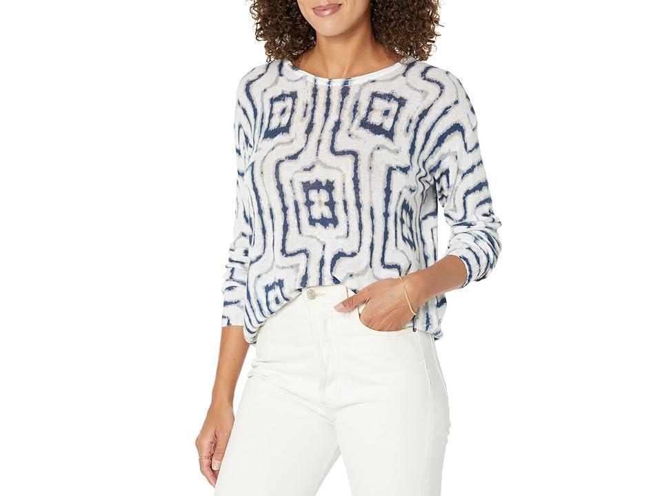 NIC+ZOE Easy Angles Sweater (Indigo Multi) Women's Sweater Product Image