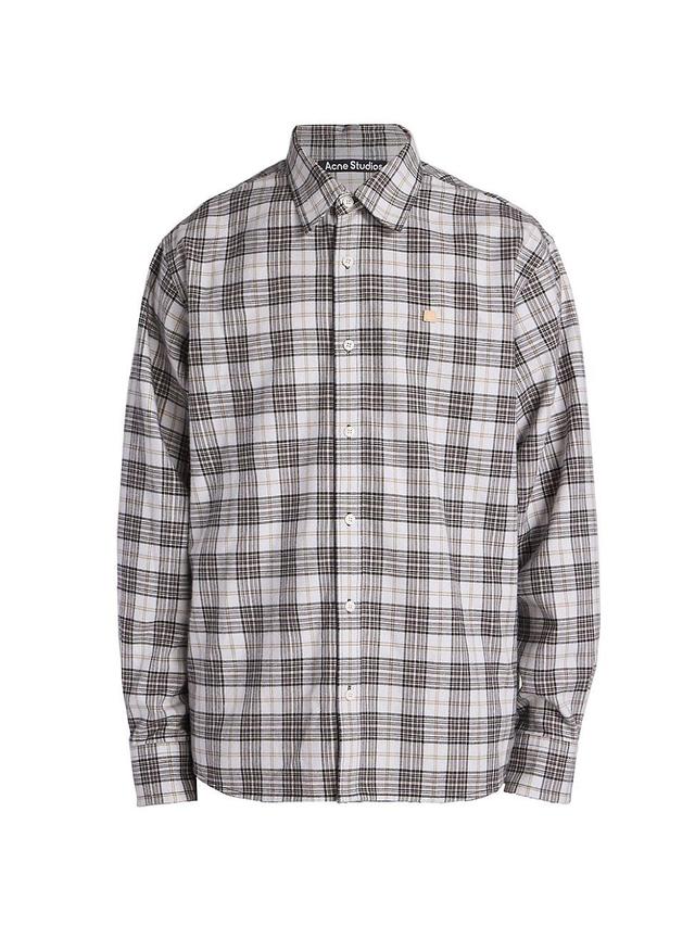 Mens Sarlie Dry Flannel Check Long-Sleeve Shirt Product Image