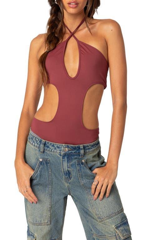 EDIKTED Unity Cutout Halter Bodysuit Product Image