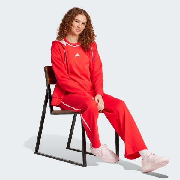 adidas Essentials Color Pop French Terry Pants Pure Ruby XS Womens Product Image