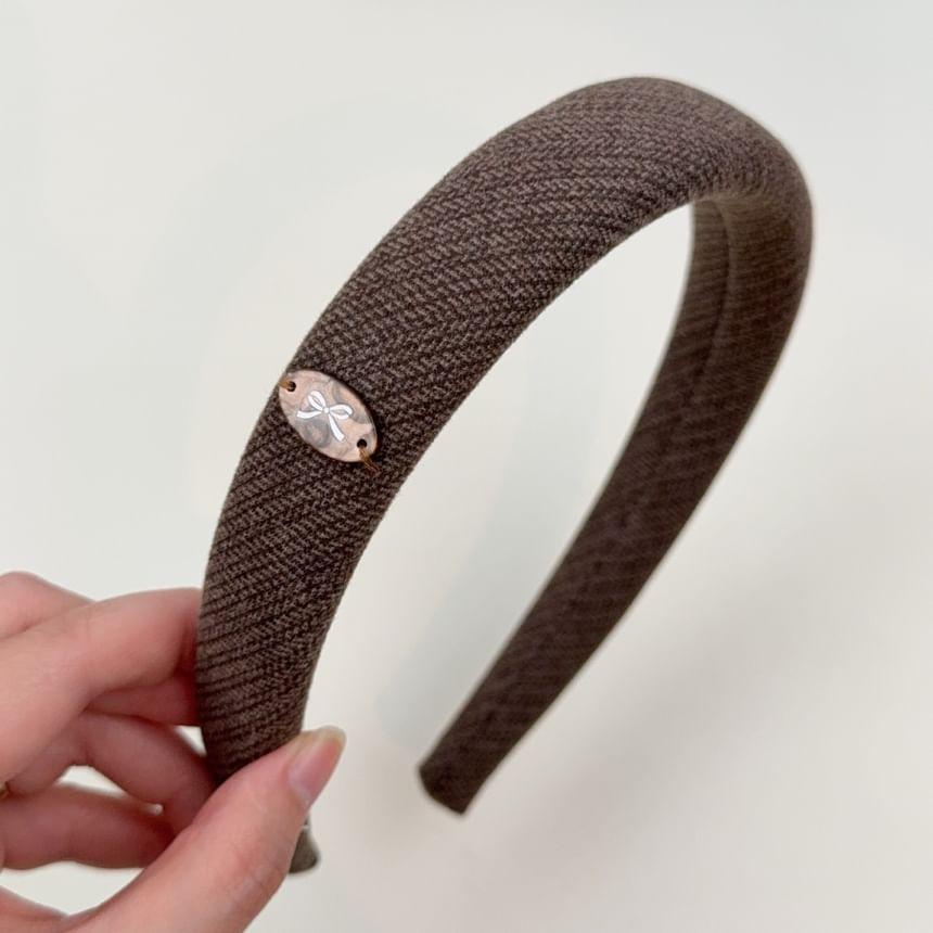 Bow Print Plain Headband Product Image