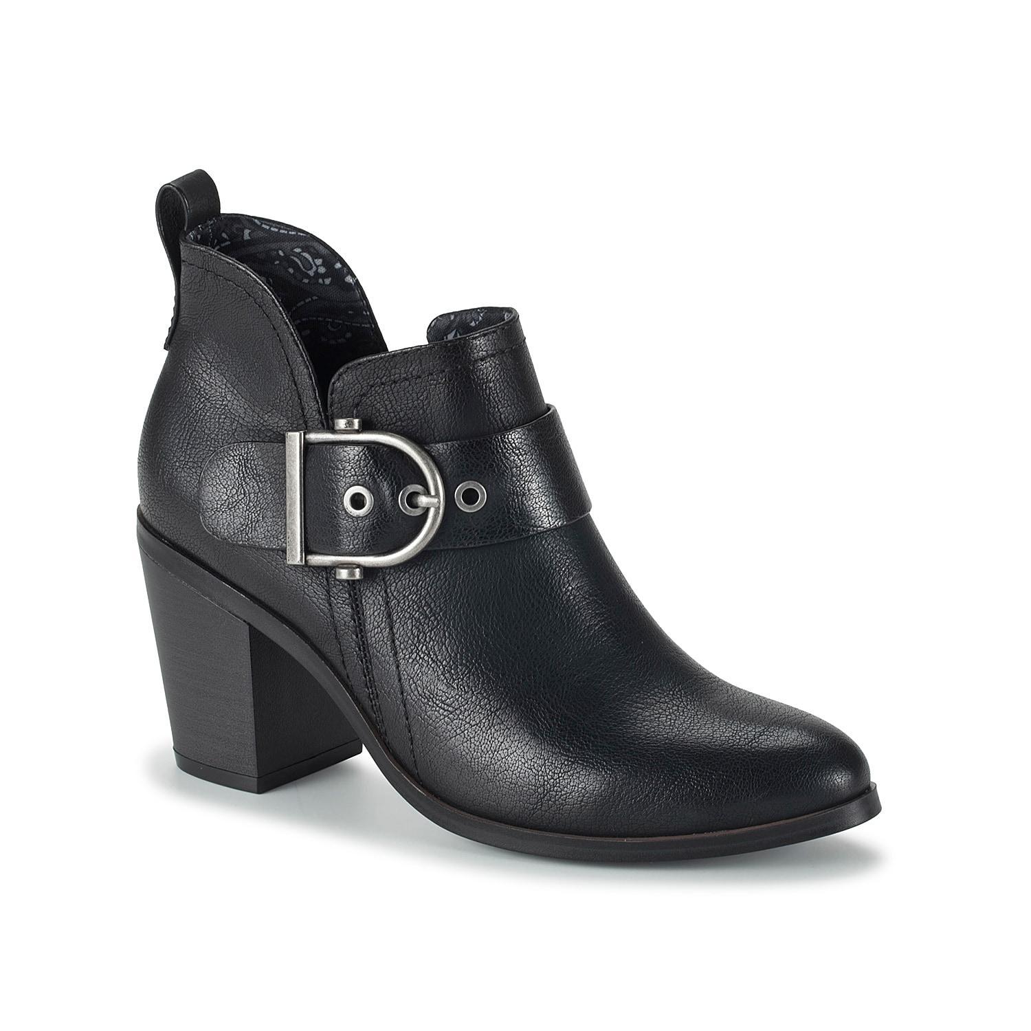 Womens Baretraps Karina Block Heel Ankle Booties Black Product Image