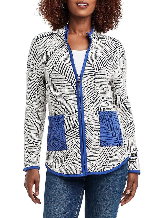 Womens New Leaf Printed Zip-Up Jacket Product Image