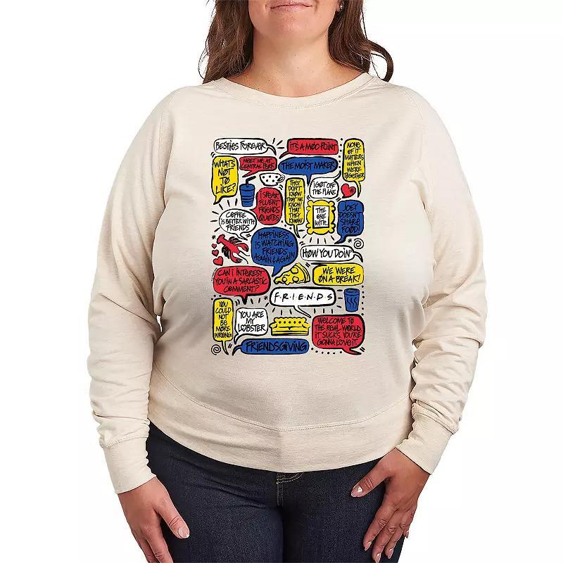 Plus Size Friends Bubble Quotes Pullover, Womens Product Image