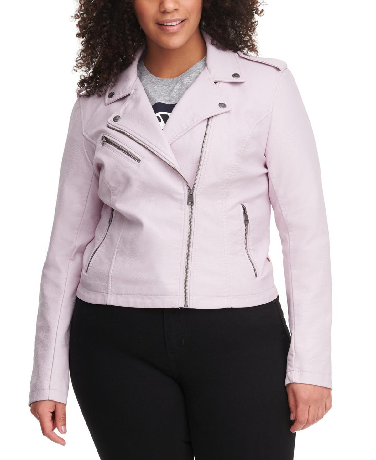 Levis Plus Size Trendy Faux Leather Moto Jacket Product Image