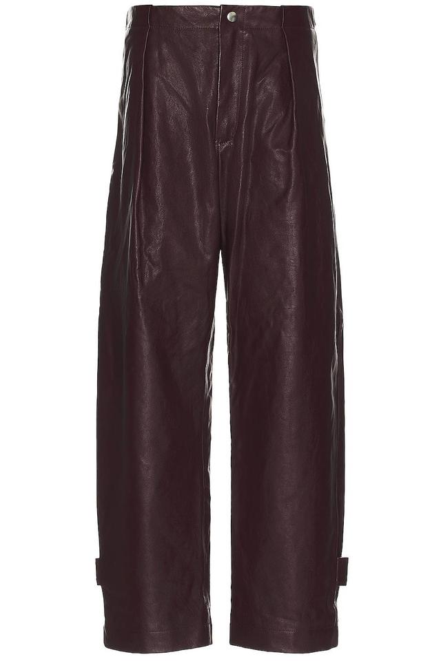 Burberry Leather Trouser in Purple Product Image