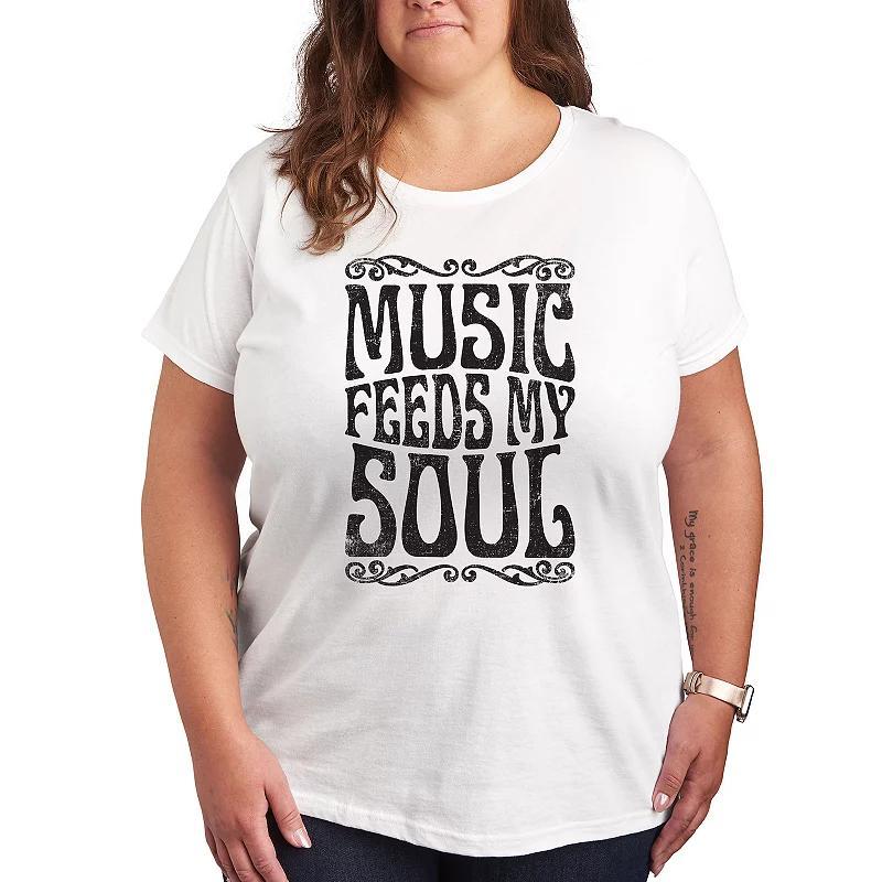 Plus Music Feeds My Soul Graphic Tee, Womens Product Image