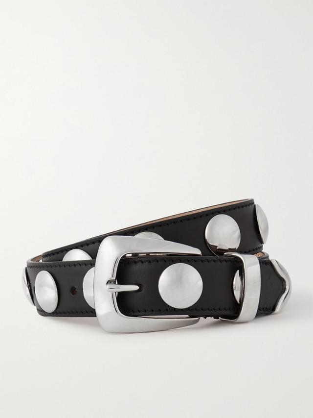 Studded Leather Belt In Black Product Image