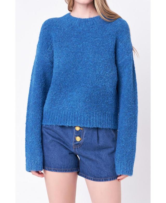 Womens Cozy Round neck Sweater Product Image