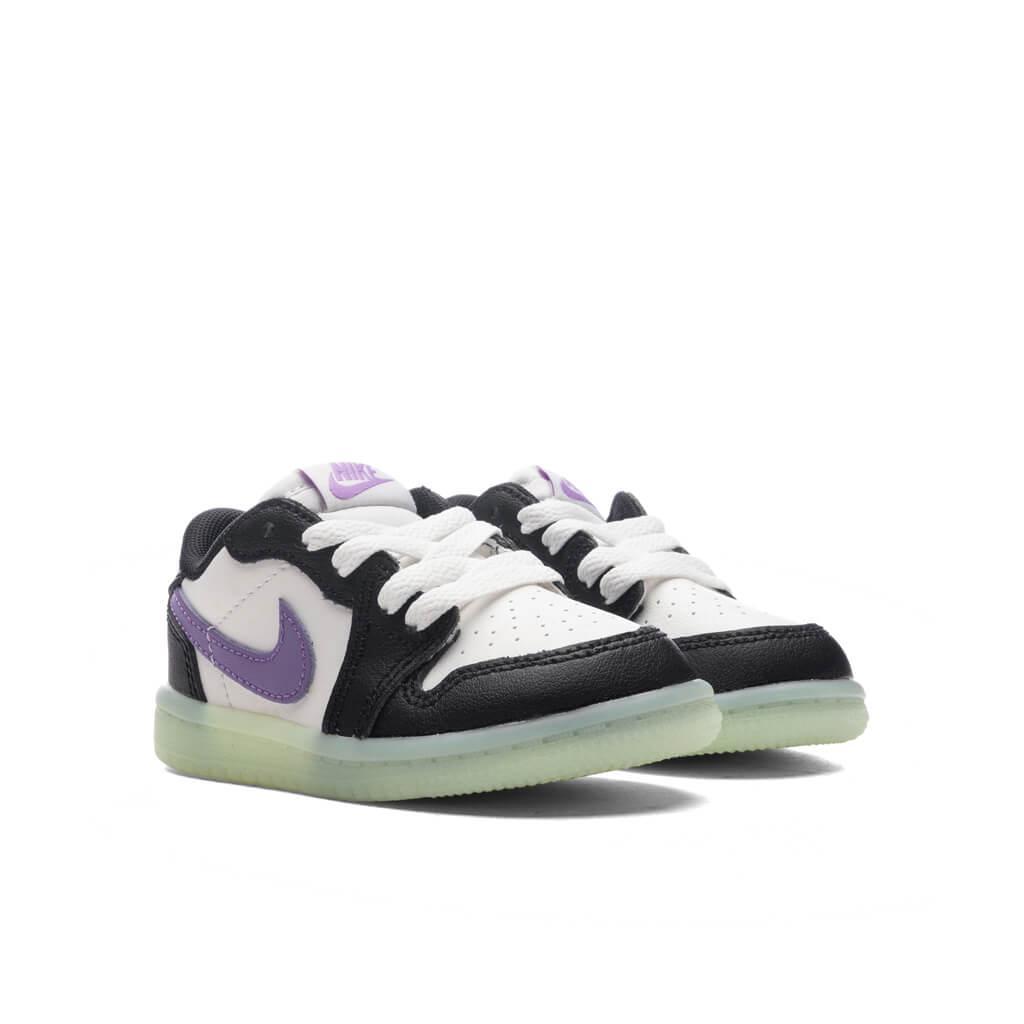 Air Jordan 1 Retro Low OG (TD) - Black/Black Raspberry/Volt TInt Male Product Image