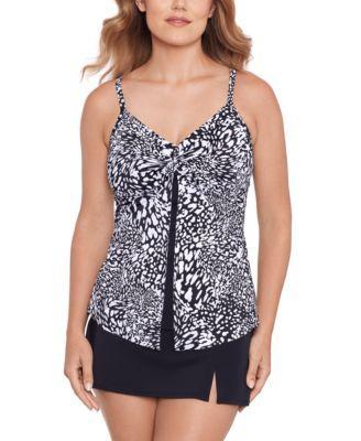 Swim Solutions Womens Printed Flyaway Tankini Swim Skirt Created For Macys Product Image