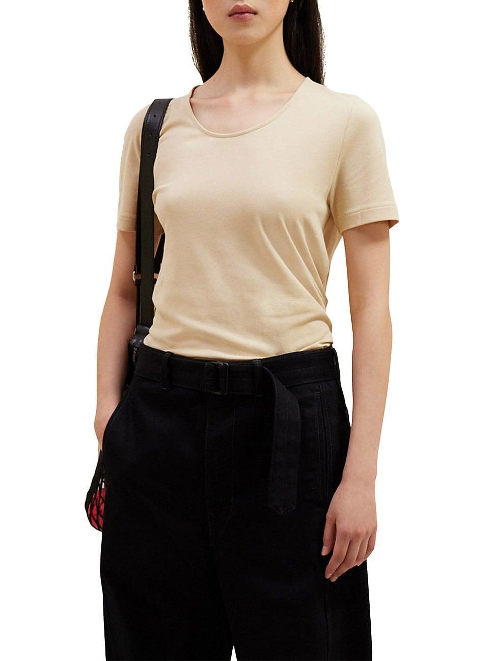 Womens Twisted Cotton T-Shirt Product Image