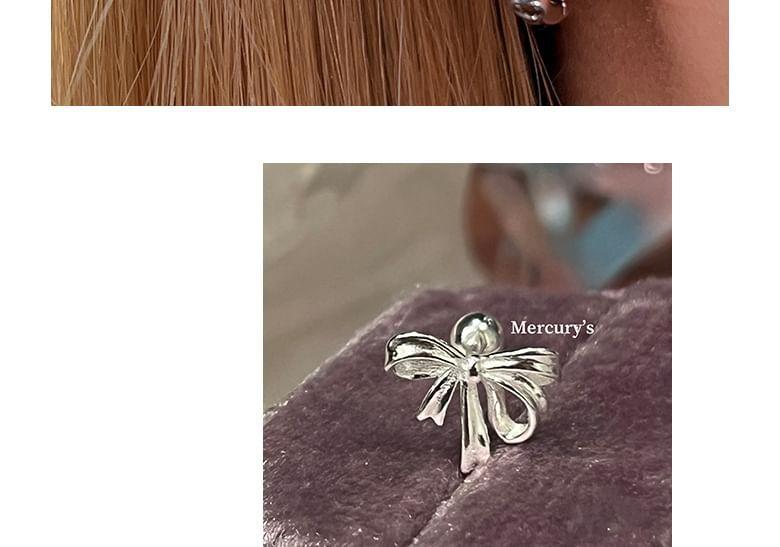 S999 Silver Bow Stud Earring / Set Product Image