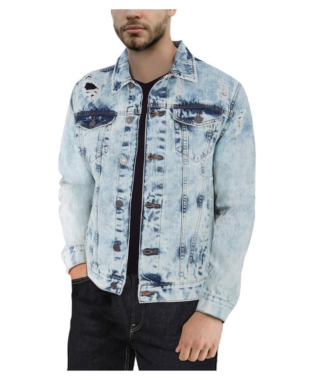 Mens Slim Washed Denim Jacket Product Image