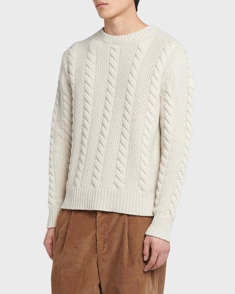 Men's Cashmere Cable Knit Sweater Product Image