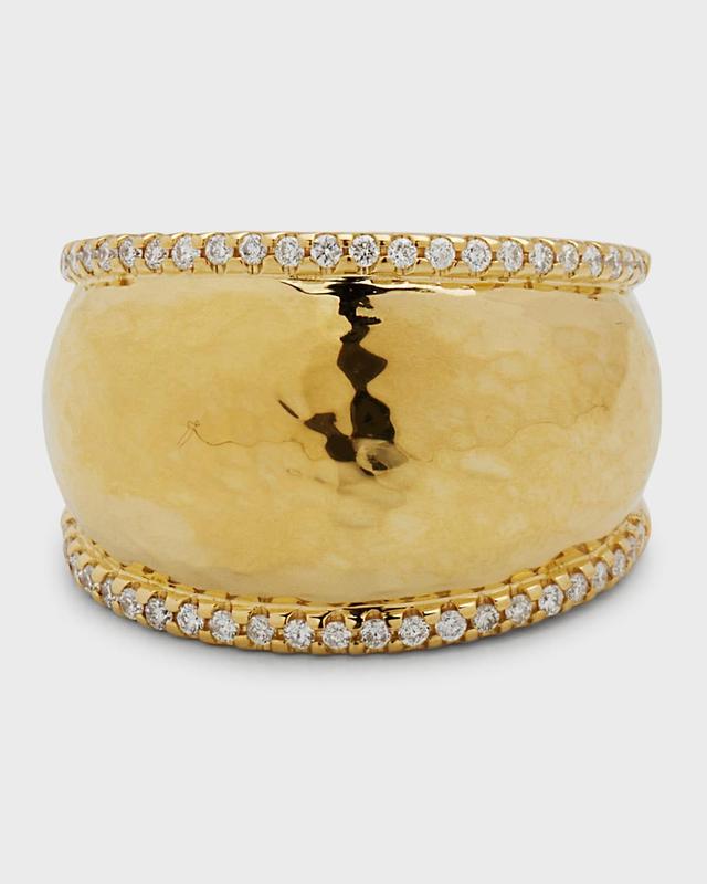 18K Classico Medium Hammered Dome Ring Product Image