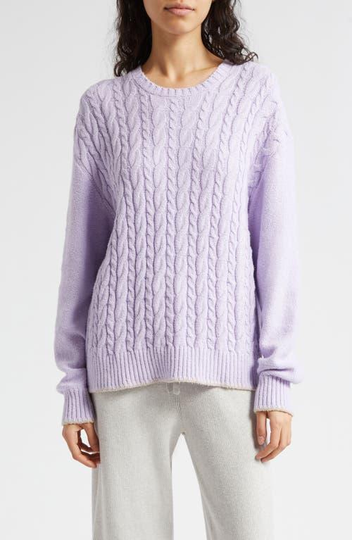 Womens Cable-Knit Sweater Product Image