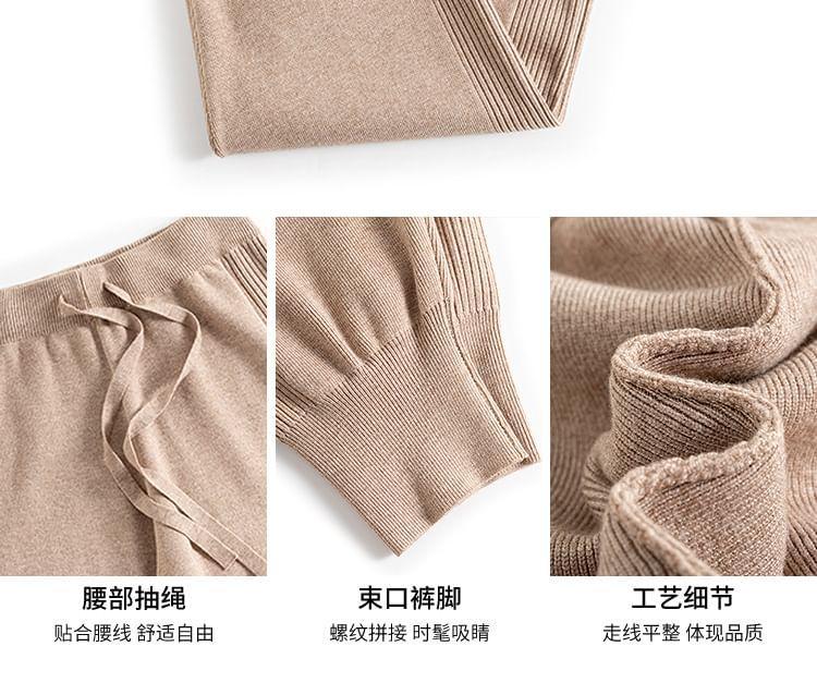 Drawstring Waist Plain Harem Pants Product Image