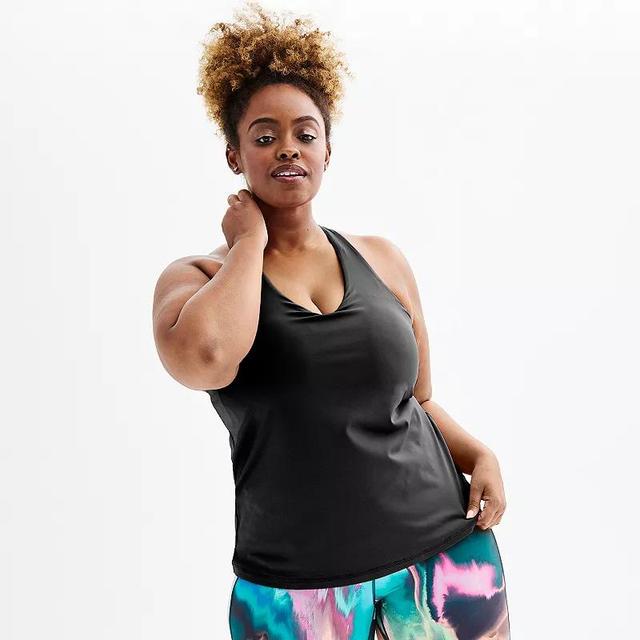 Plus Size Tek Gear Built-In Bra Racerback Tank Top, Womens Product Image