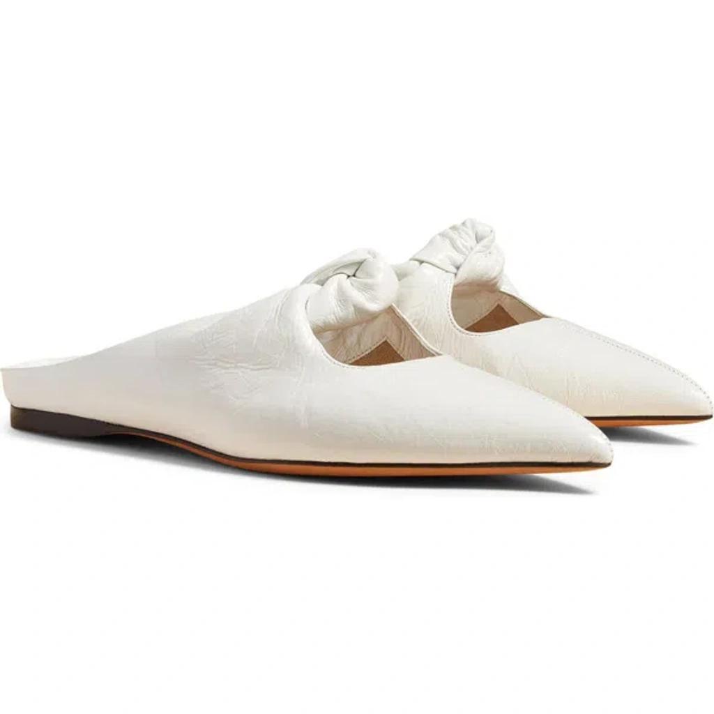 Rowan Pointed Toe Mule In White Product Image