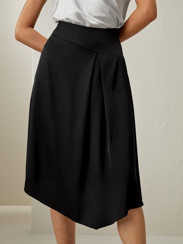 Versatile Asymmetrical Silk Skirt Product Image