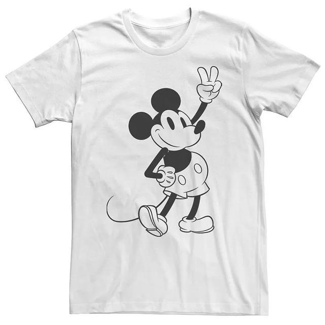 Big & Tall Disney Mickey & Friends Mickey Peace Outline Tee, Mens Product Image