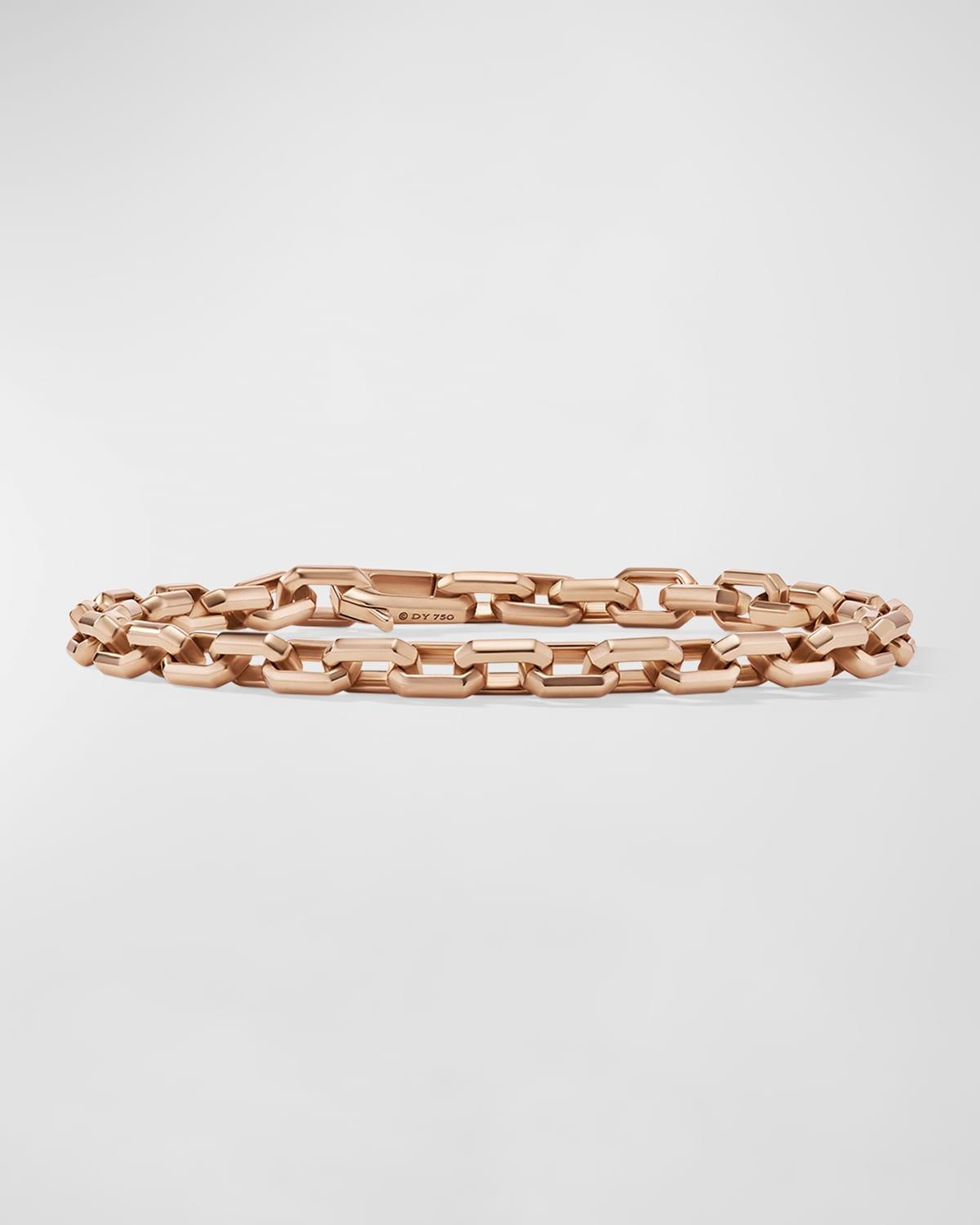 Mens Streamline Heirloom Chain Link Bracelet in 18K Rose Gold Product Image