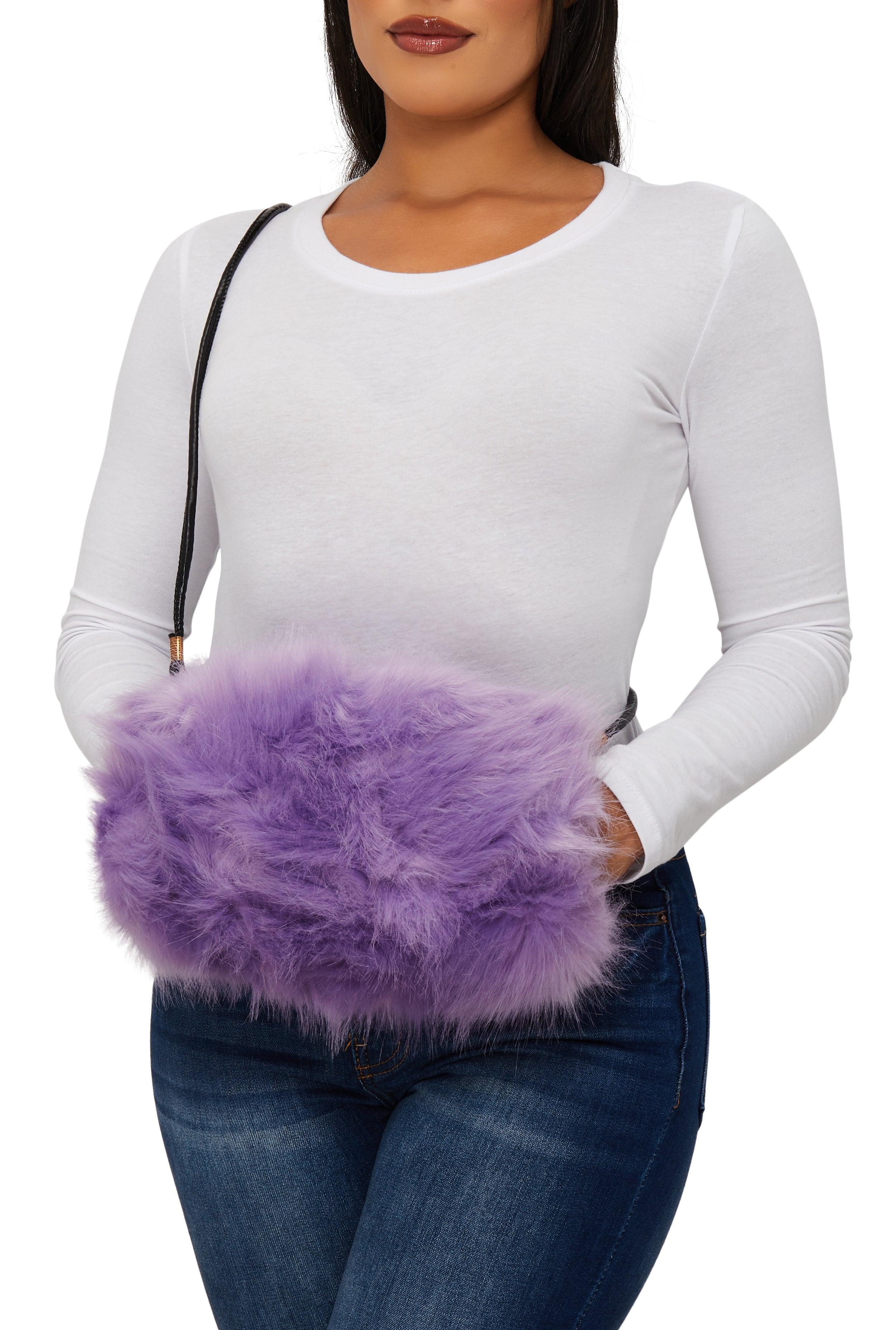 Faux Fur Muff Crossbody Bag Female Product Image