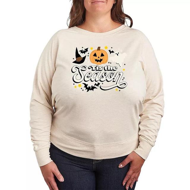 Plus Size Tis The Season Halloween Lightweight French Terry Sweatshirt, Womens Product Image