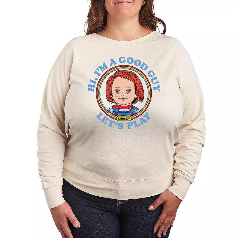 Plus Size Chucky Chucky Lets Play Lightweight French Terry Sweatshirt, Womens Product Image