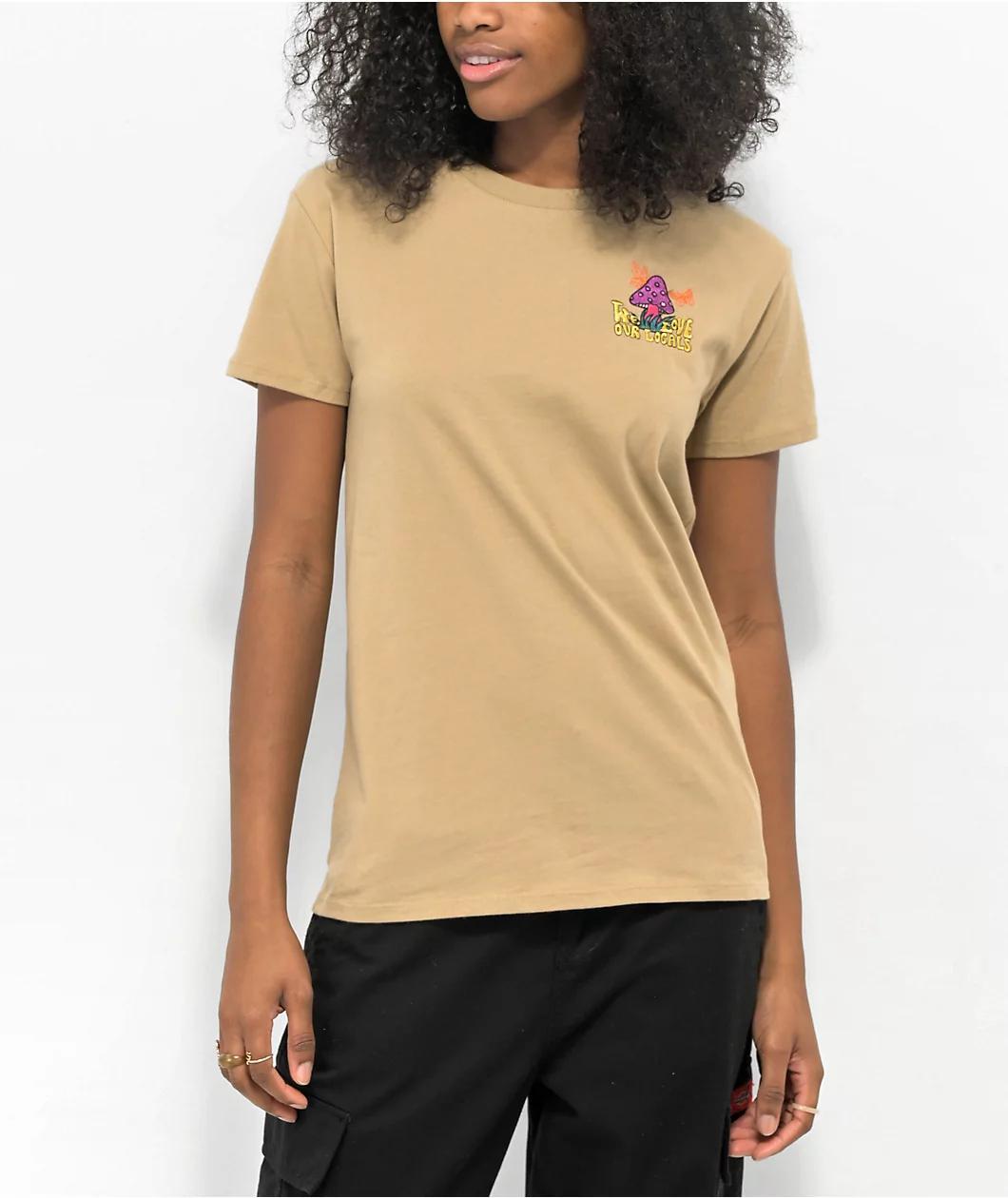 A.LAB Rainen Love Locals Tan T-Shirt Product Image