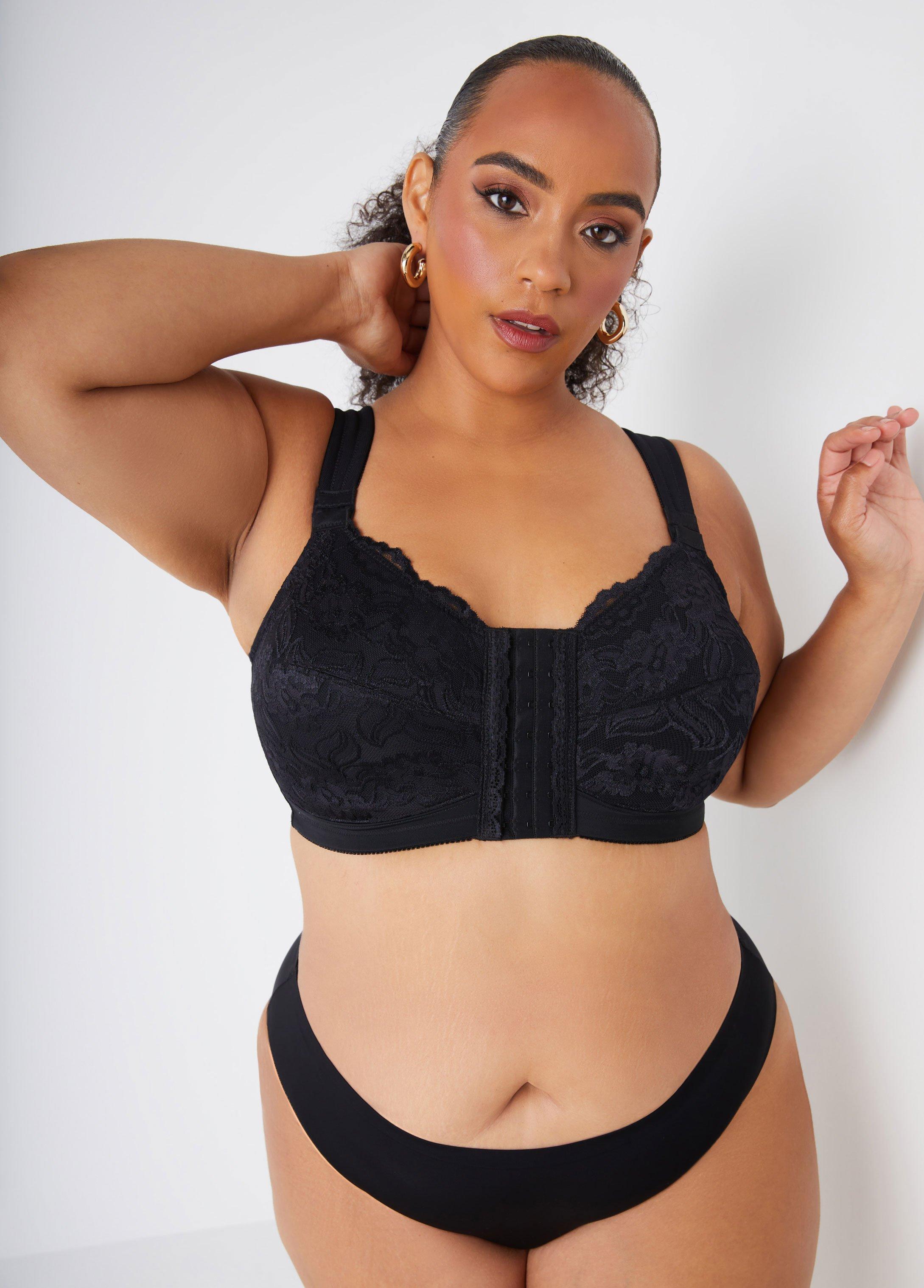 Plus Size Front Close Wireless Posture Bra Ashley Stewart Product Image