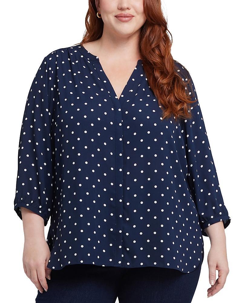 NYDJ Pintuck Blouse Dahlia) Women's Clothing Product Image