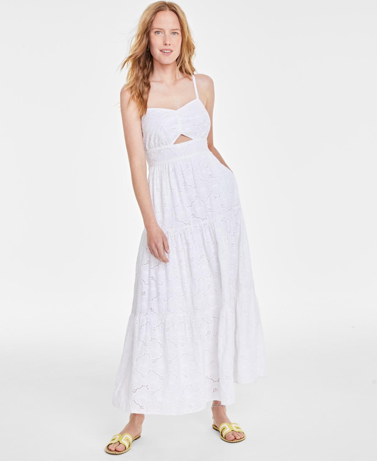 On 34th Womens Eyelet Cutout Maxi Dress, Created for Macys Product Image