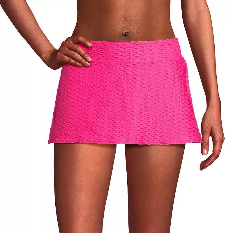 Womens Lands End Textured Chlorine Resistant Mini Swim Skirt Product Image