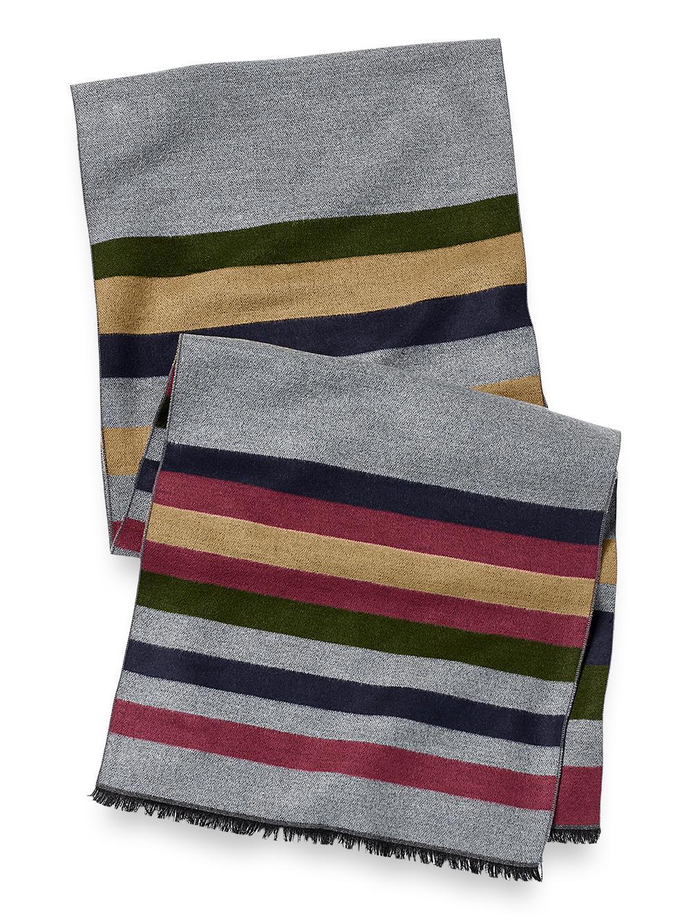 Stripe Brushed Silk Scarf Product Image