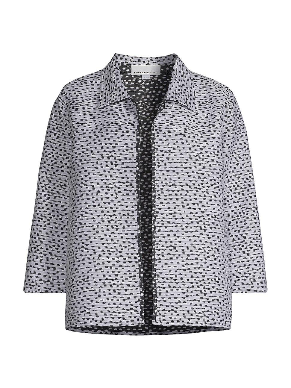 Womens Contrast Dot Jacquard Easy Jacket Product Image