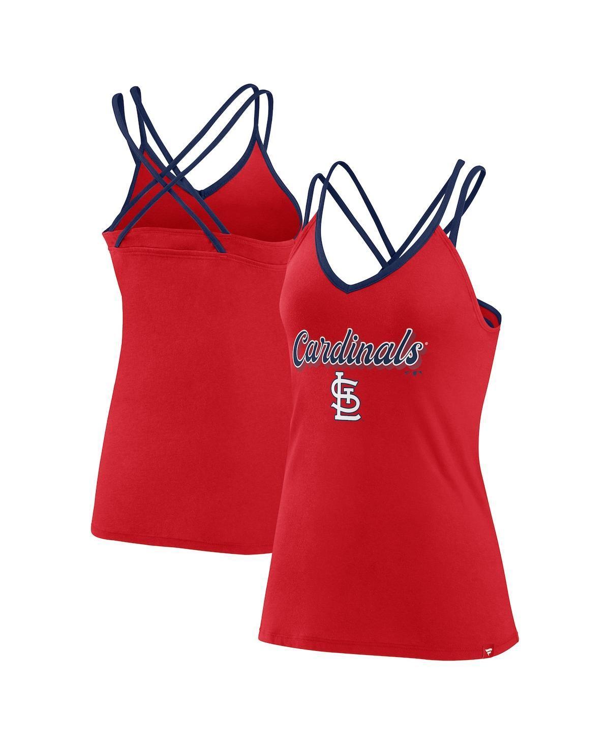 Womens Fanatics Branded St. Louis Cardinals Go For It Strappy V-Neck Tank Top Product Image